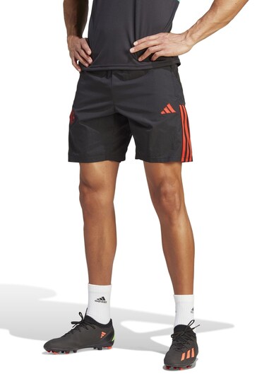 adidas Black Manchester United Training Down Time Shorts