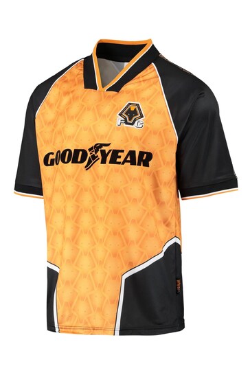 Fanatics Gold Wolverhampton Wanderers 1996 Retro Football Shirt