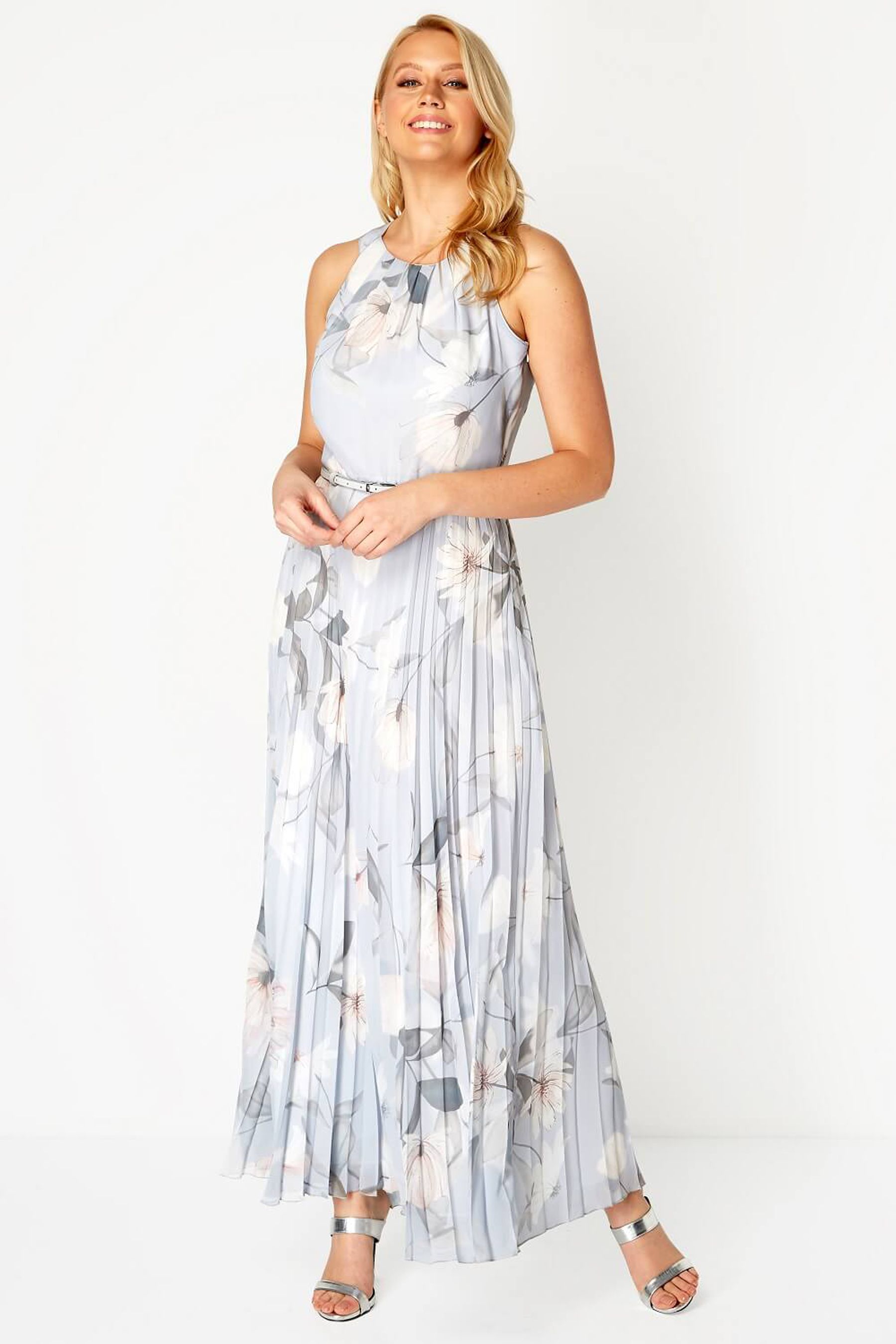 Light grey midi dress deals