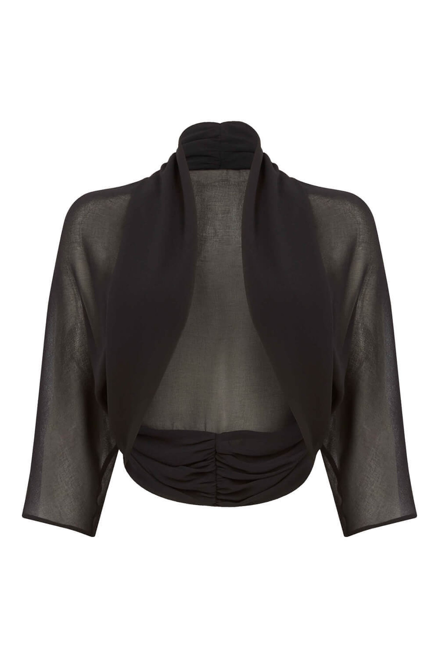 Buy Roman Black Ruched Hem Chiffon Jacket from the Next UK online shop