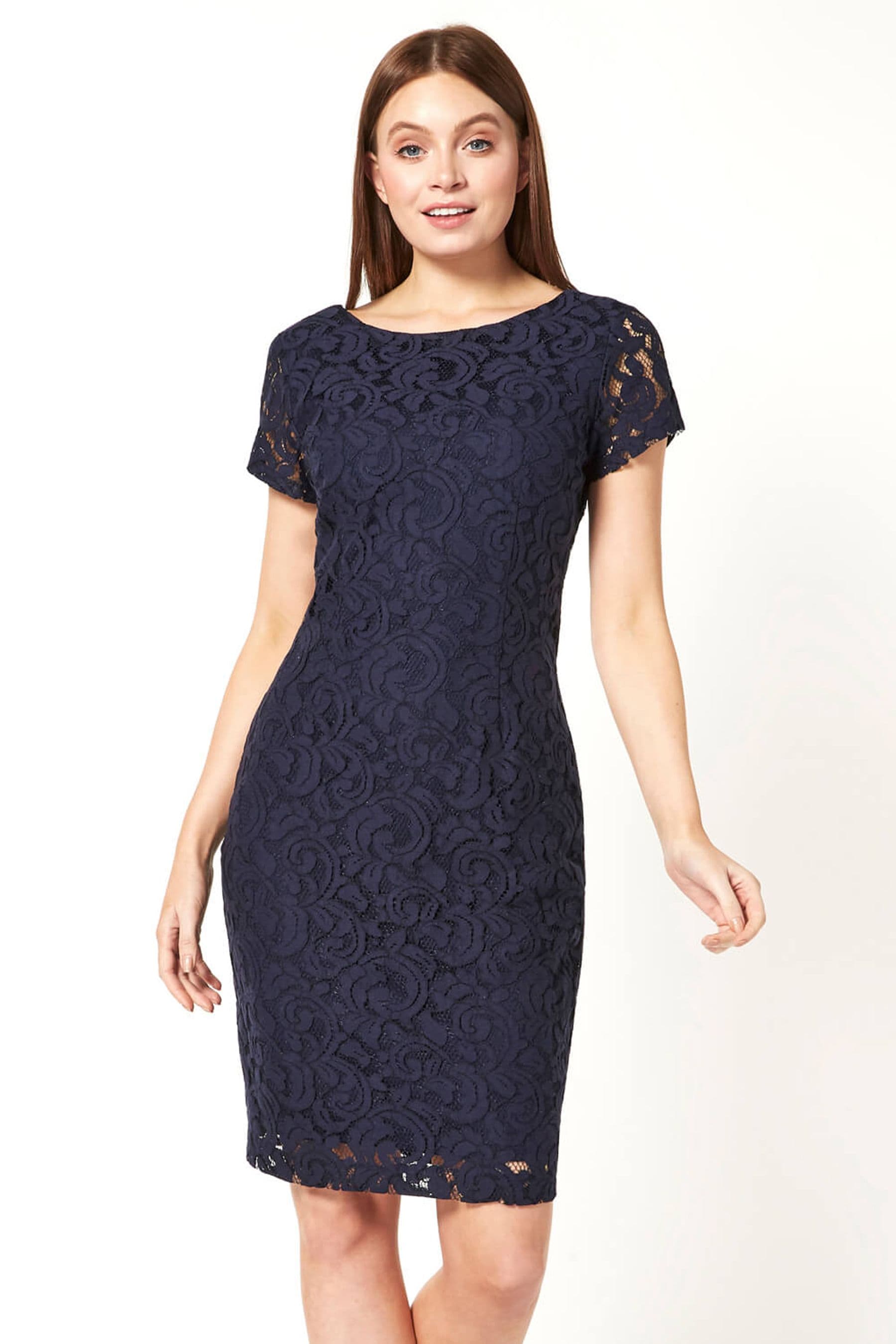 Roman blue cheap lace dress