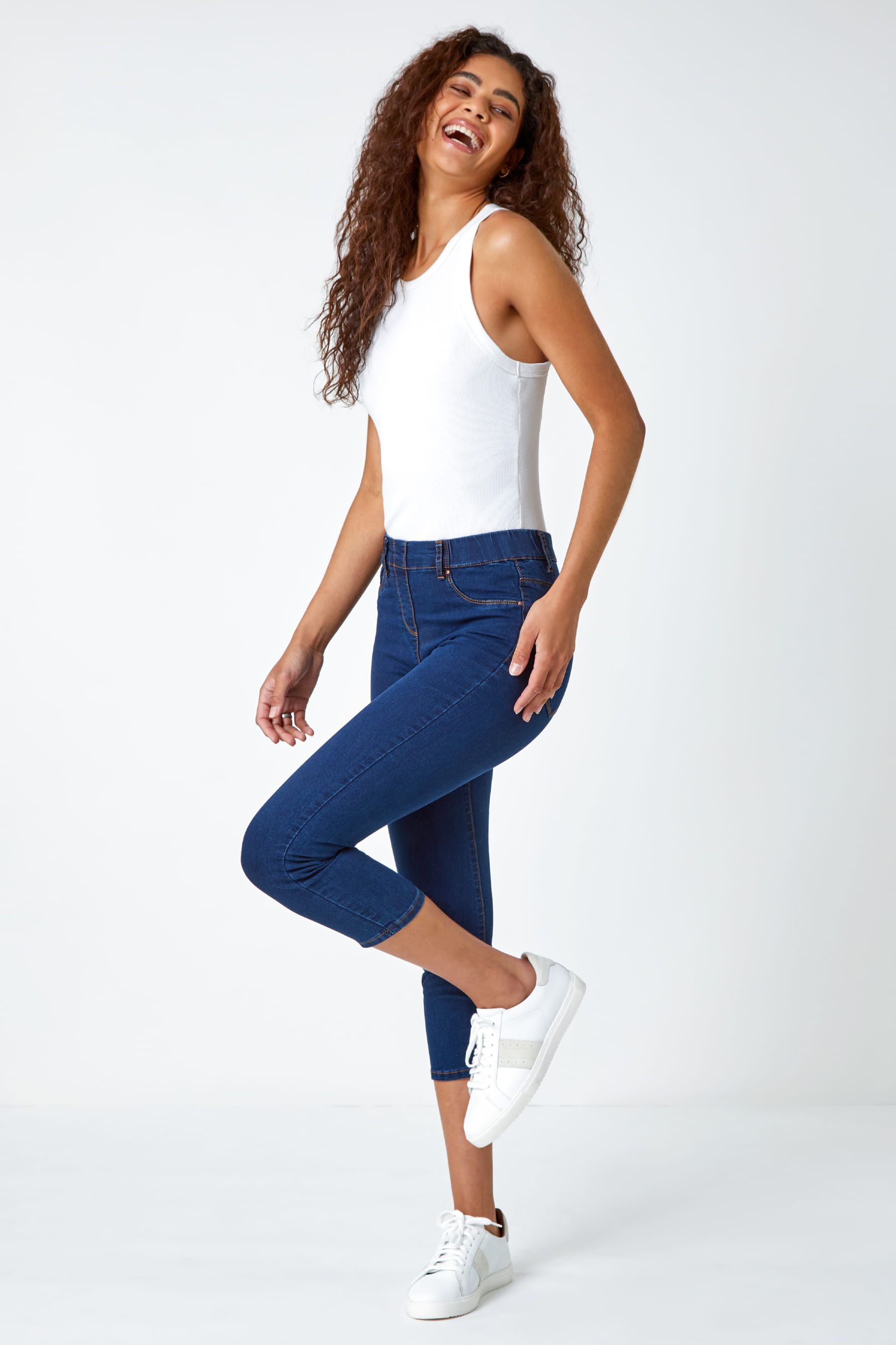 Cropped store denim jeggings