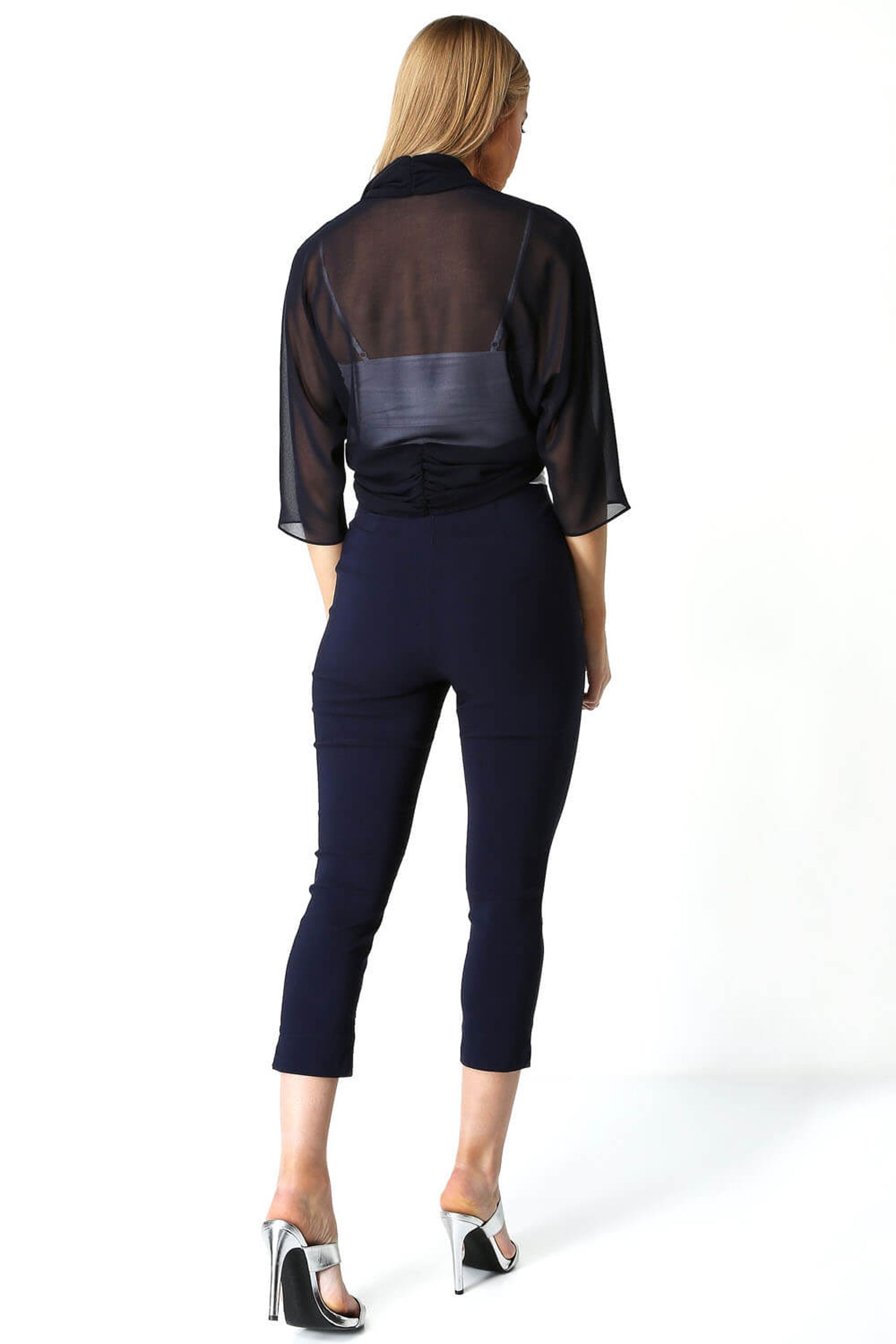 Buy Roman Blue Ruched Hem Chiffon Bolero from the Next UK online shop