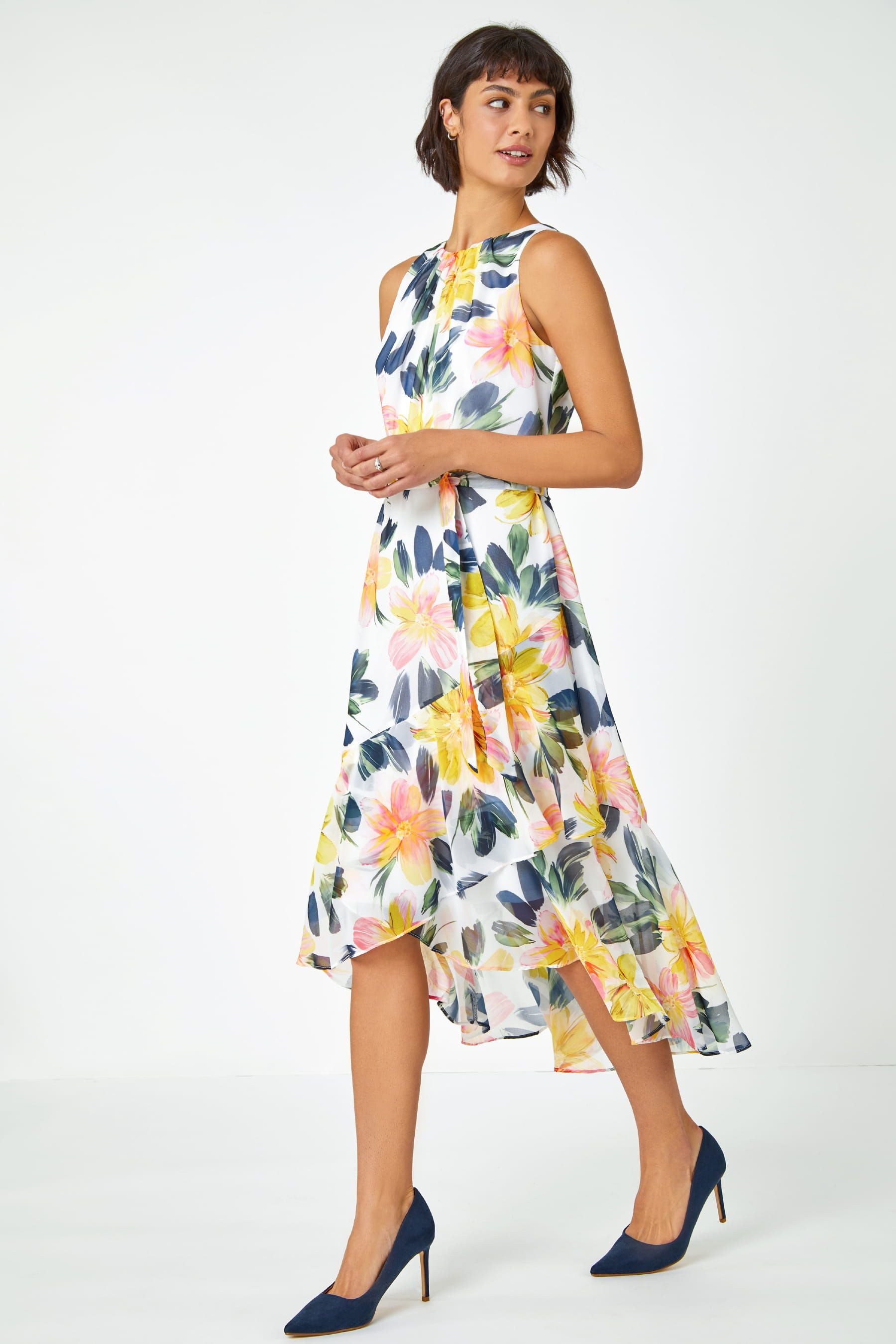Roman dip hem best sale dress
