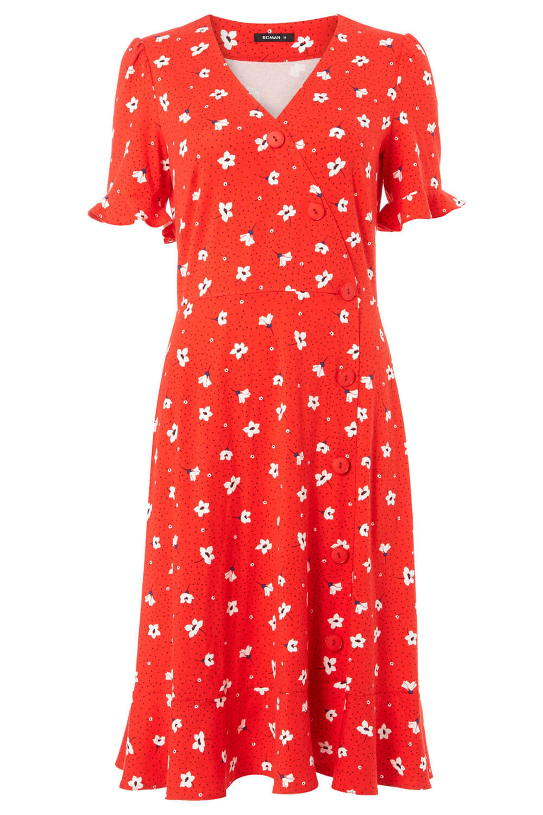Red tea outlet dress
