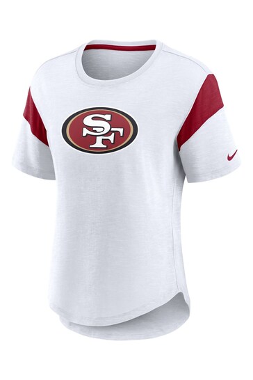 Fanatics NFL San Francisco 49ERS Slub Fashion White Top