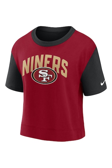 Fanatics Red NFL San Francisco 49ERS High Hip Fashion Top