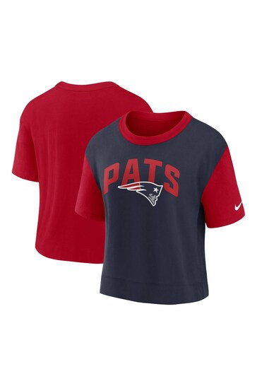 Fanatics Blue NFL New England Patriots High Hip Fashion Top