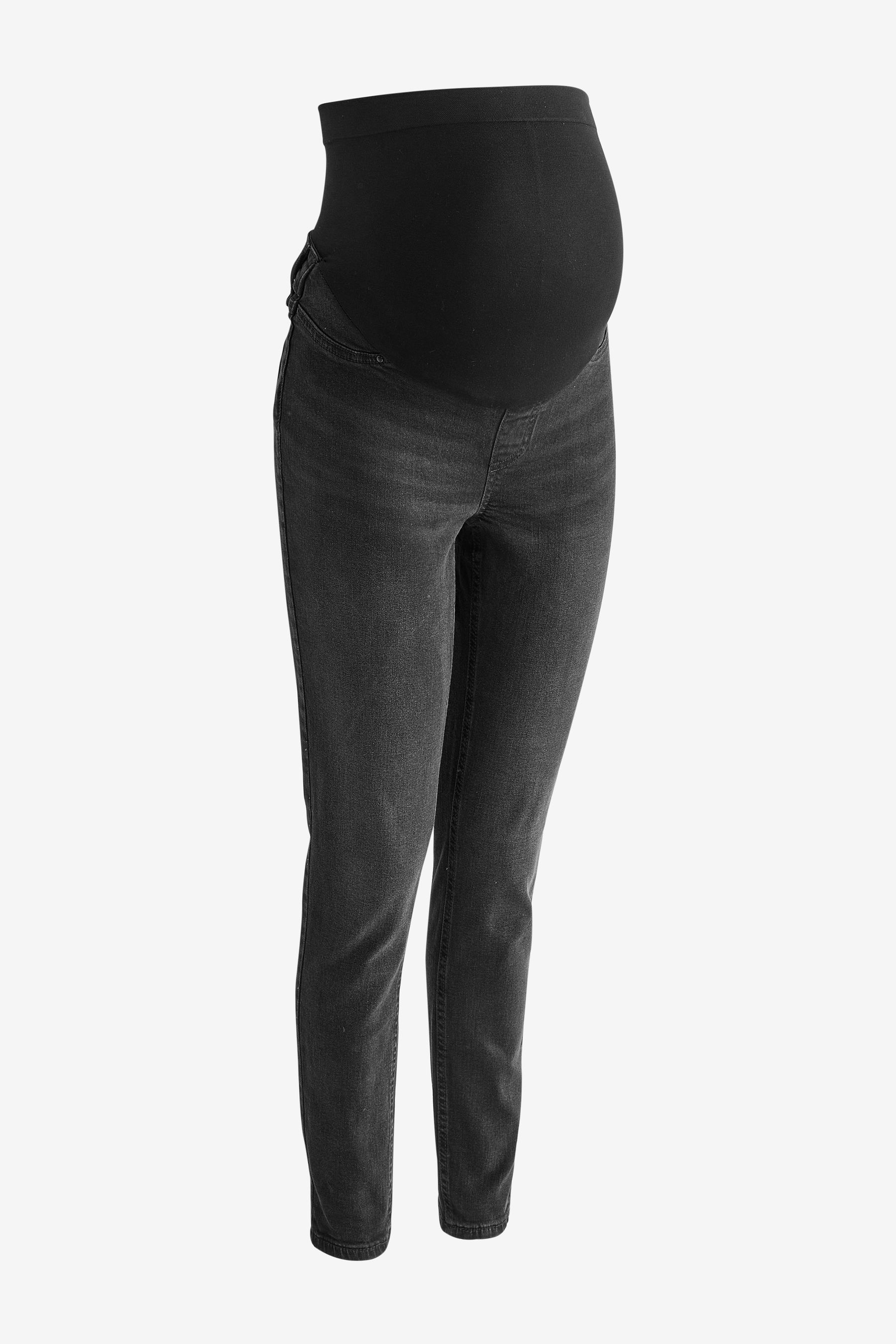 Seraphine Skinny Overbump Black Maternity Jeans