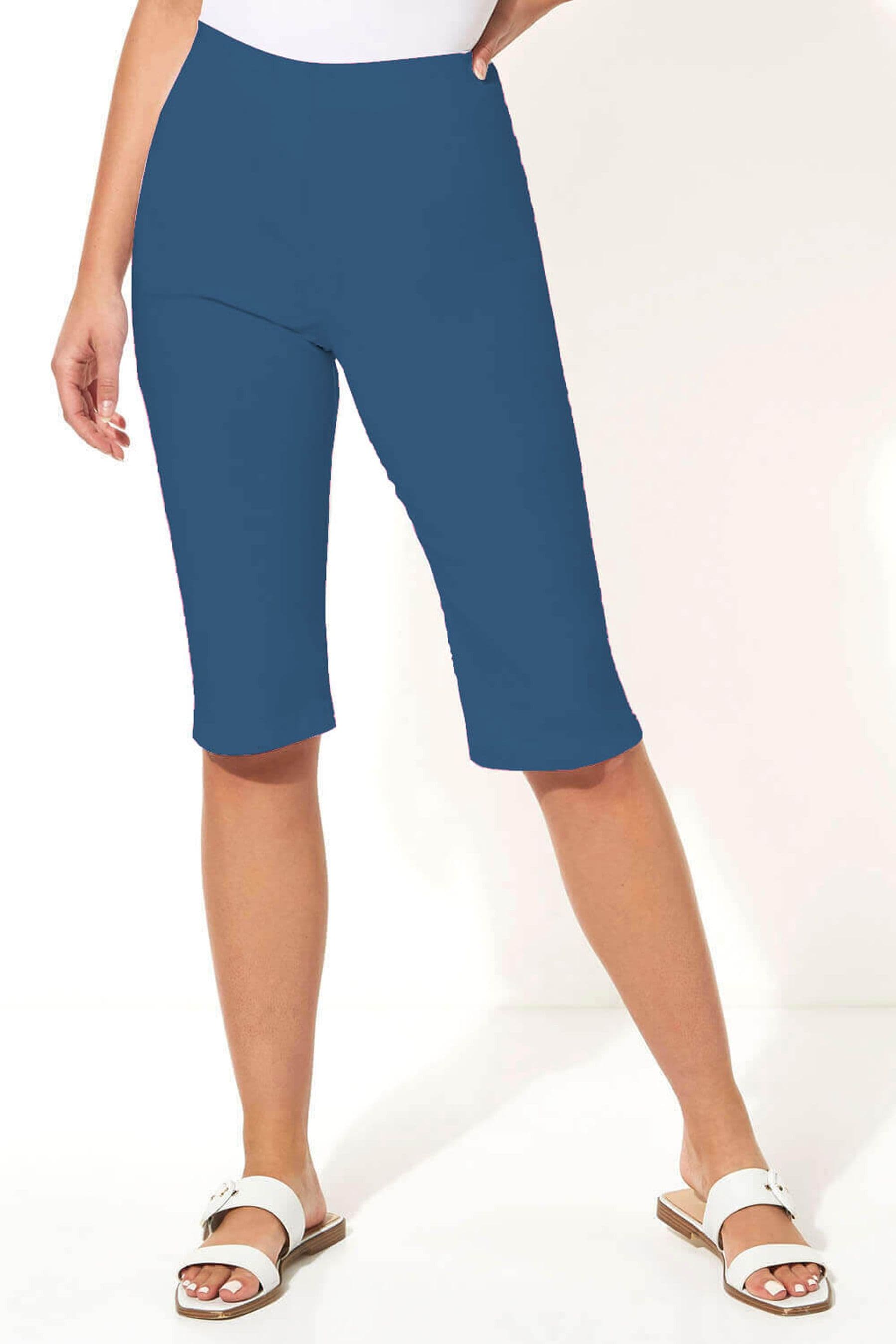 Stretch knee length shorts sale