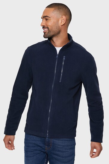 Threadbare Blue Micro Fleece Zip Through Jacket