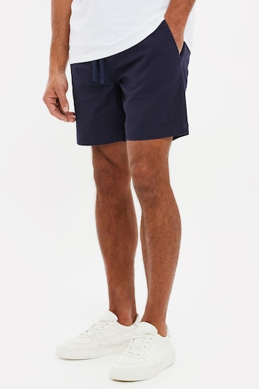 Threadbare Navy Pull On Cotton Chino Shorts