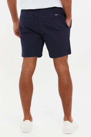 Threadbare Navy Pull On Cotton Chino Shorts