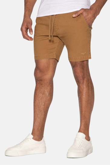 Threadbare Brown Pull On Cotton Chino Shorts