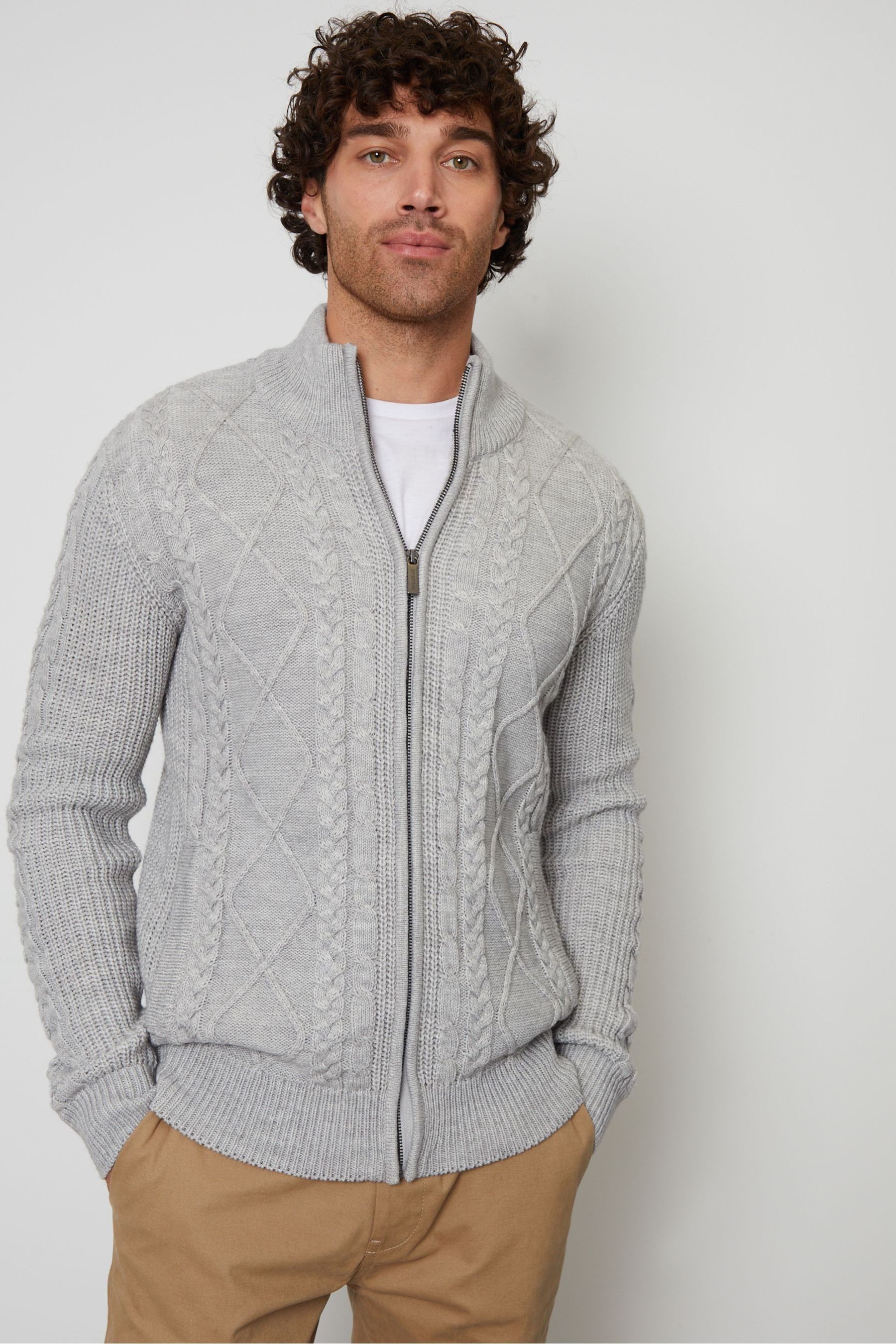 Mens zip up hotsell cardigan next