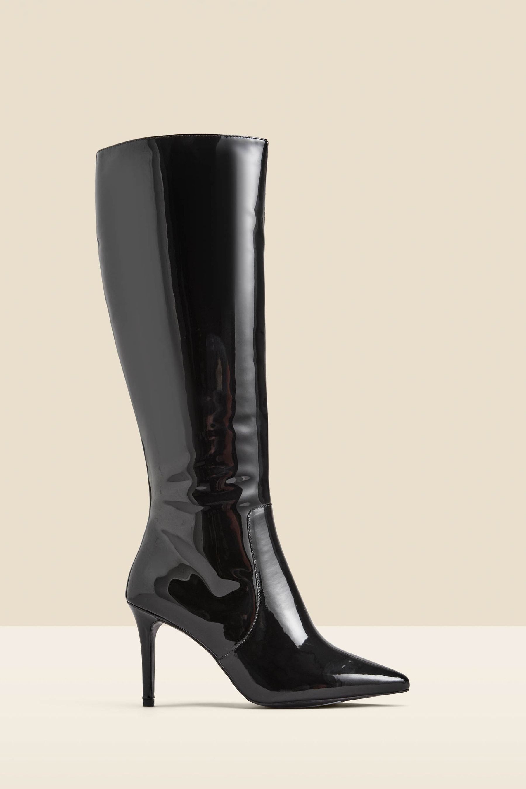 Long black cheap stiletto boots