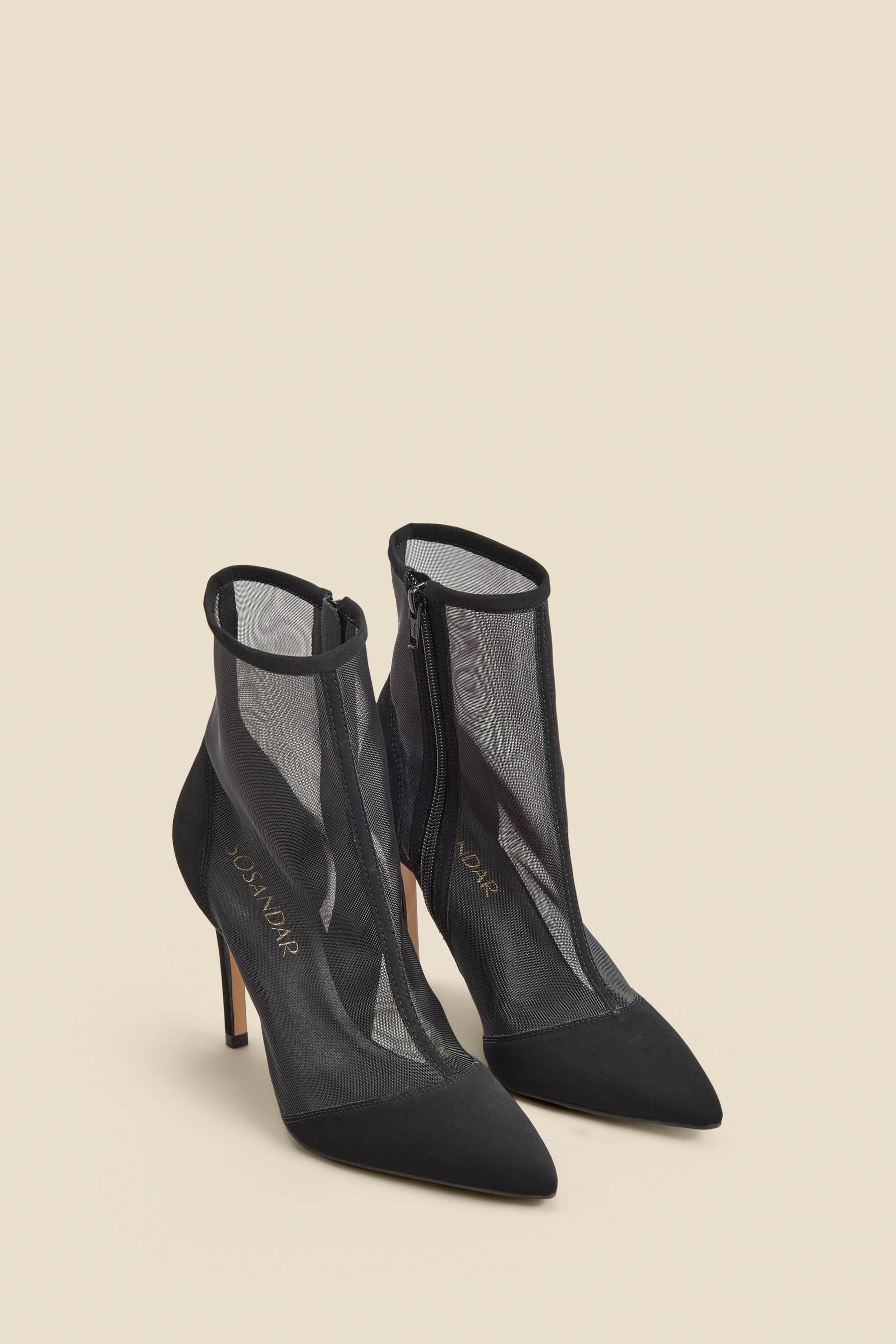 Black suede stiletto sales boots
