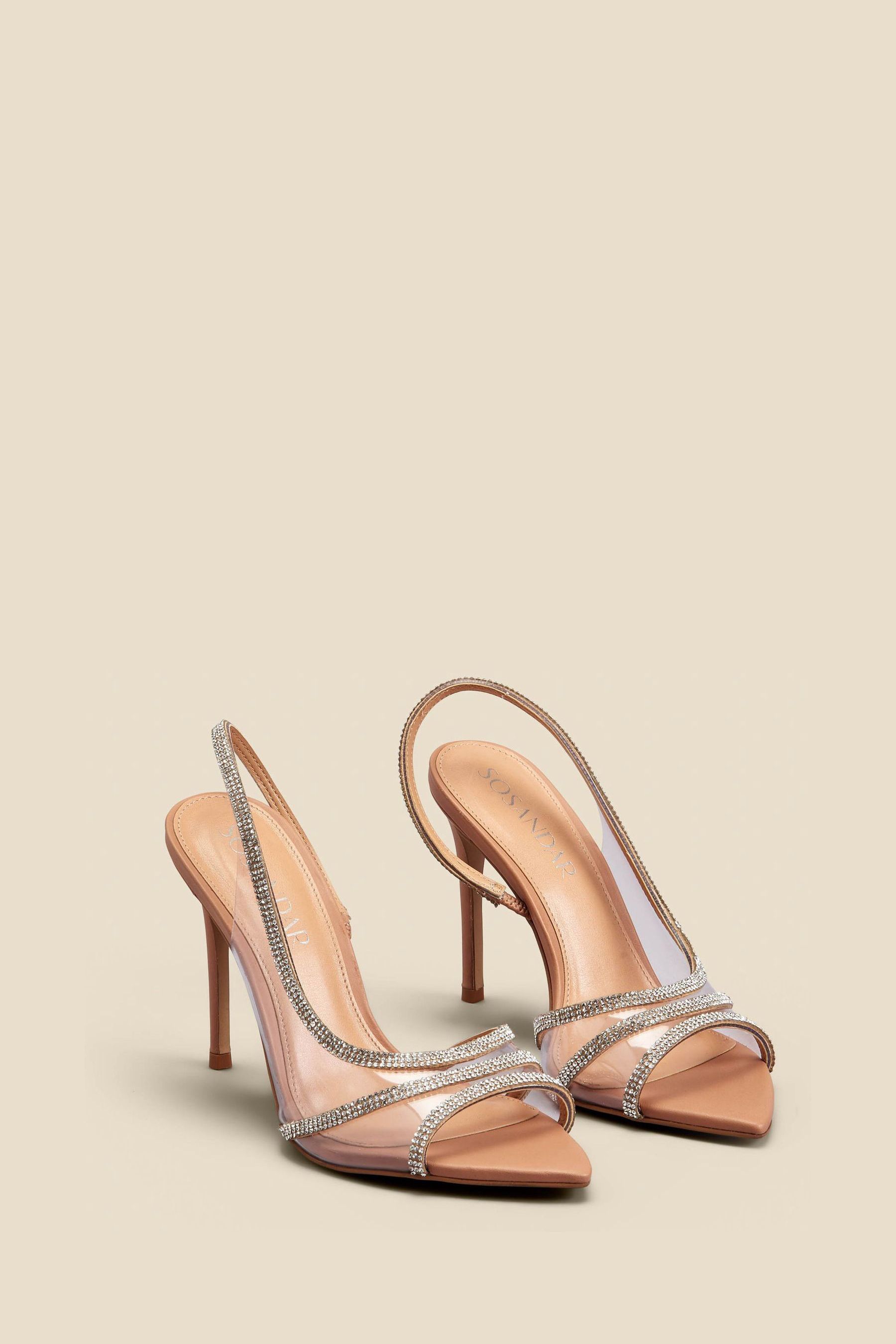 Nude cheap slingback sandals