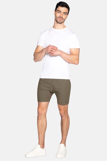 Threadbare Khaki Pull On Cotton Chino Shorts