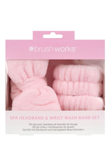 Brush Works Spa Headband Wrist Wash Band Set (Worth £12)