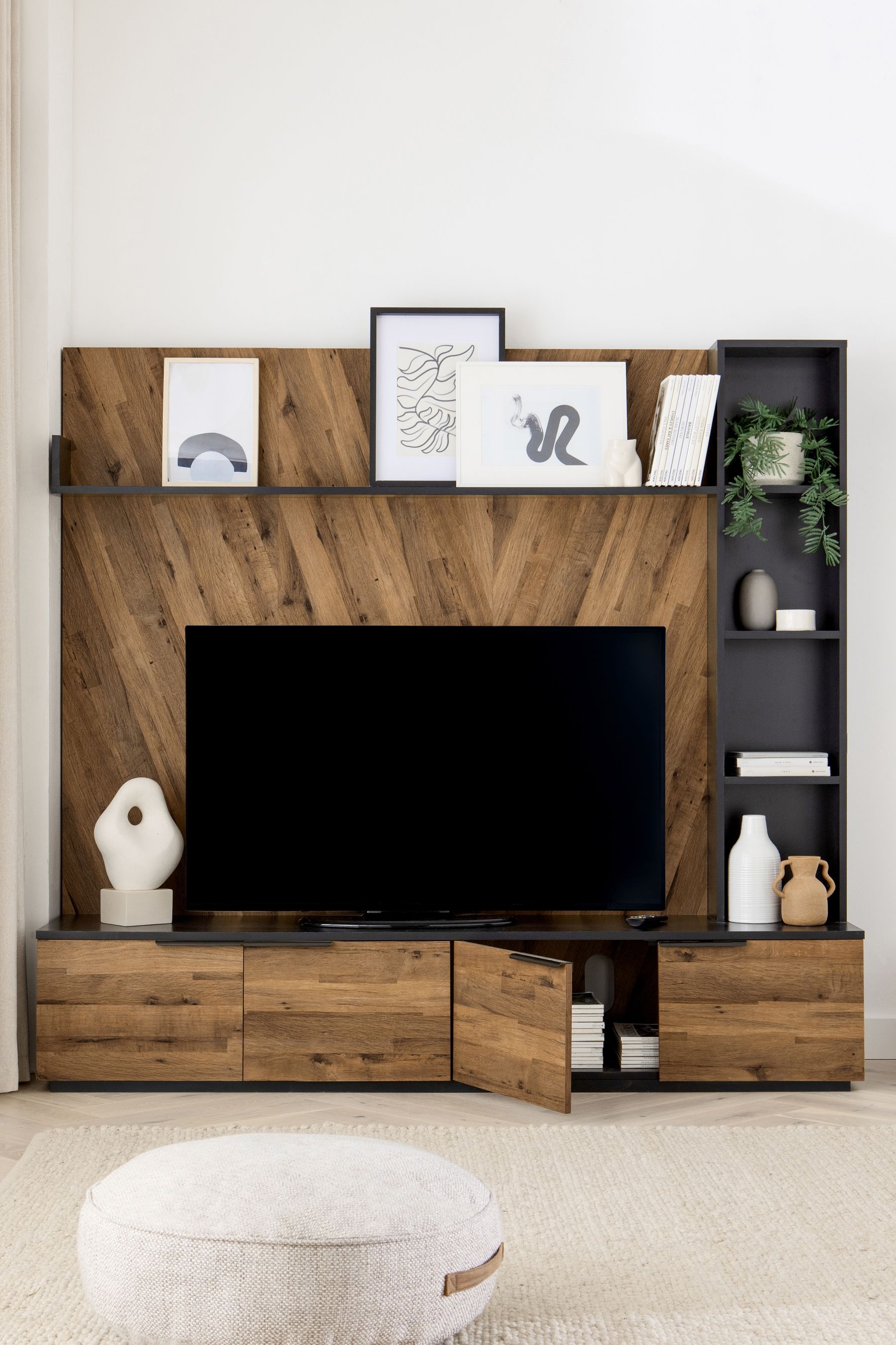 Dark Bronx Chevron Oak Effect Up to 65