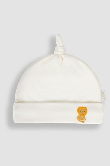 JoJo Maman Bébé Lion Embroidered Cotton Baby Hat