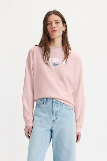 Levi's® Pink Graphic Salinas Crewneck Sweatshirt