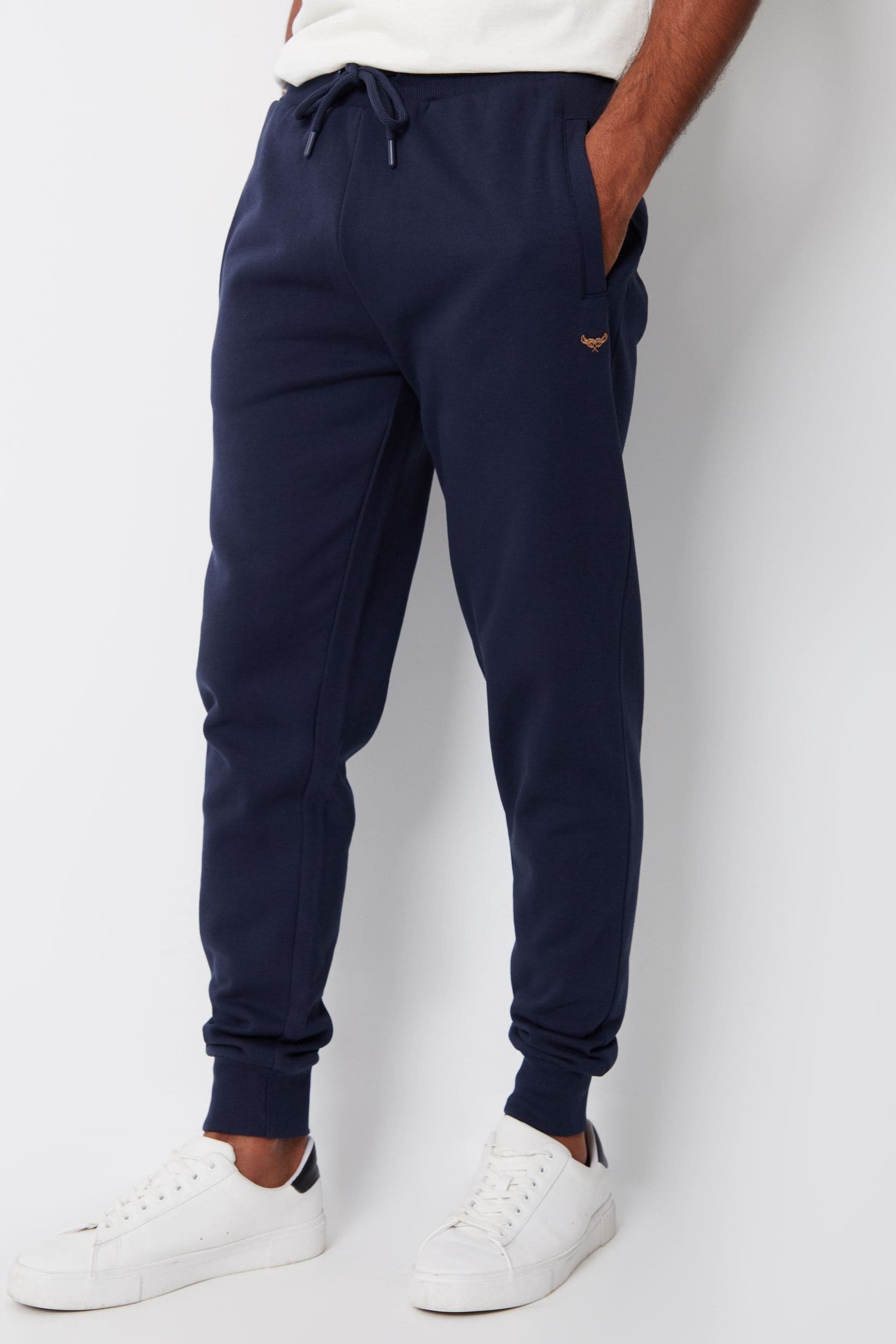 Buy Threadbare Navy Cotton Blend Joggers from the Next UK online shop