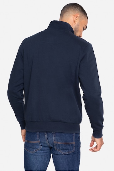 Threadbare Navy 1/4 Zip Neck Sweatshirt