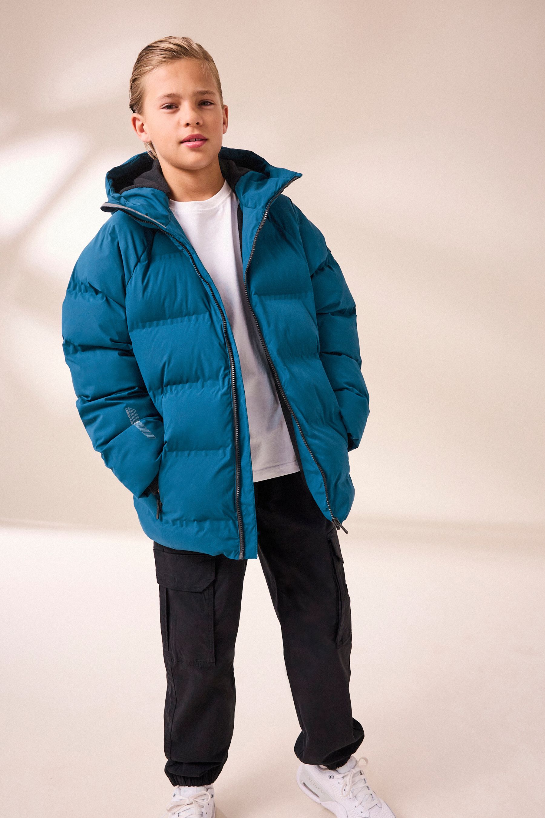 Cobalt blue puffer jacket online