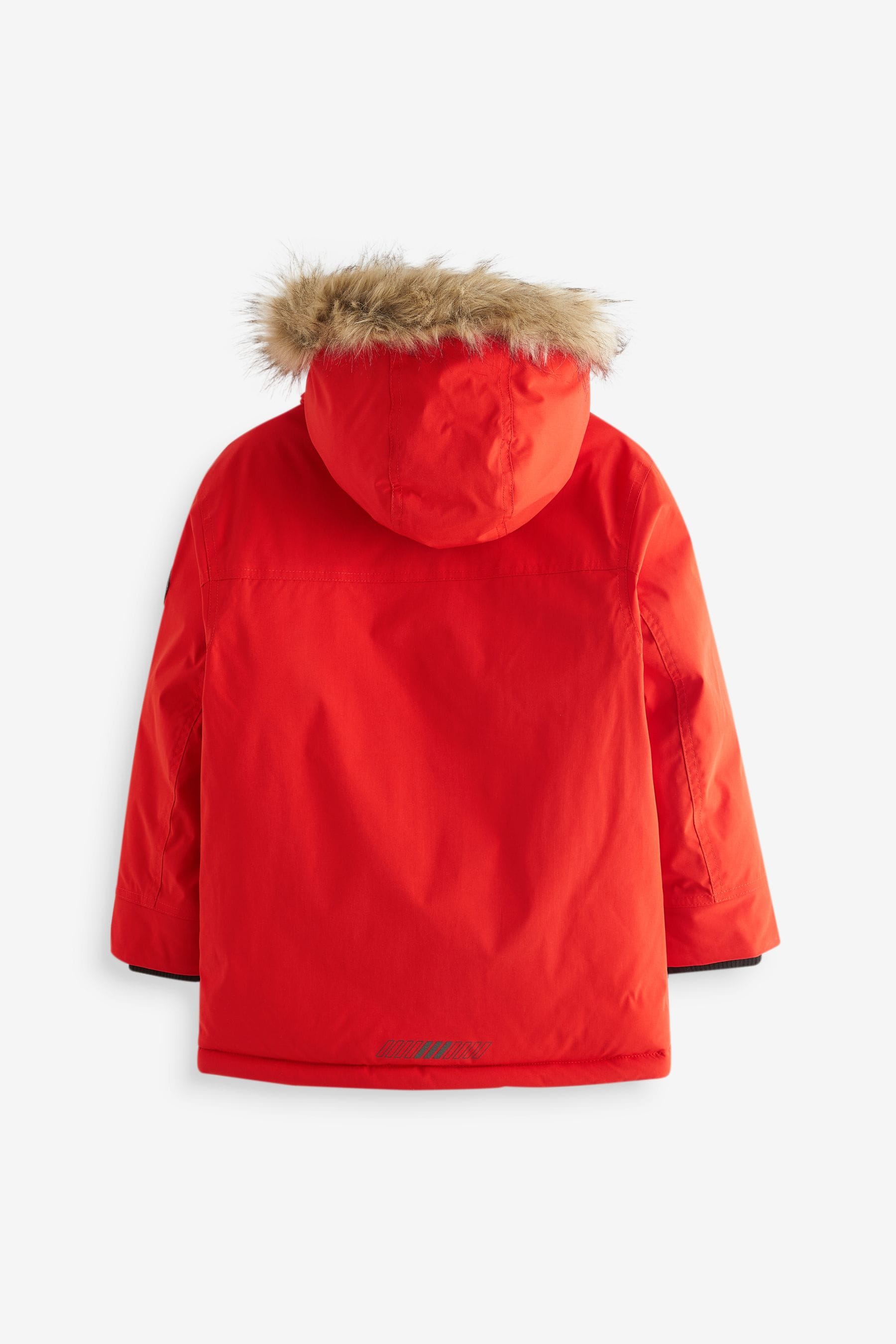 Buy Orange Faux Fur Trim Hooded Padded Parka Coat 3 16yrs from the Next UK online shop