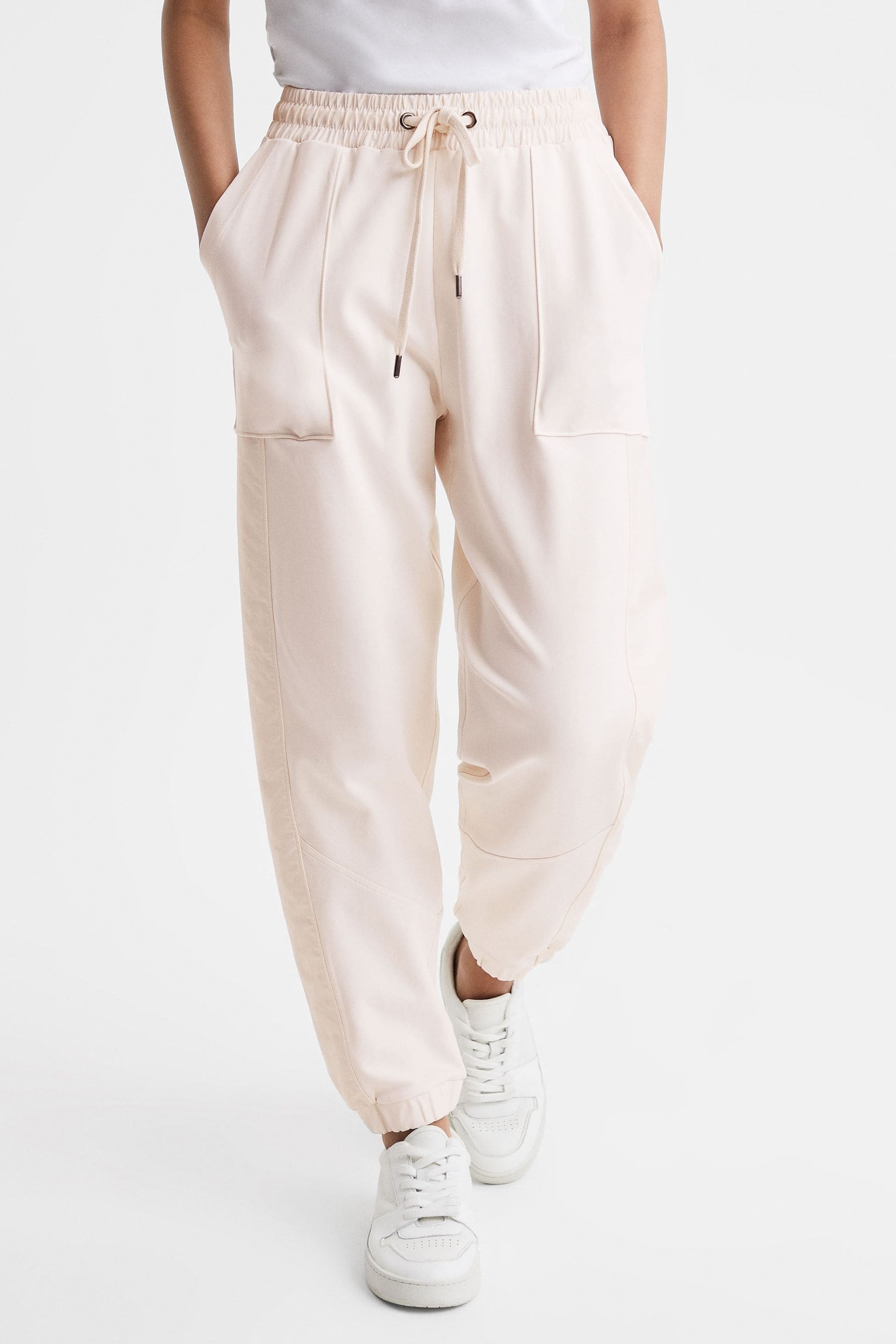 White cotton tracksuit sales bottoms
