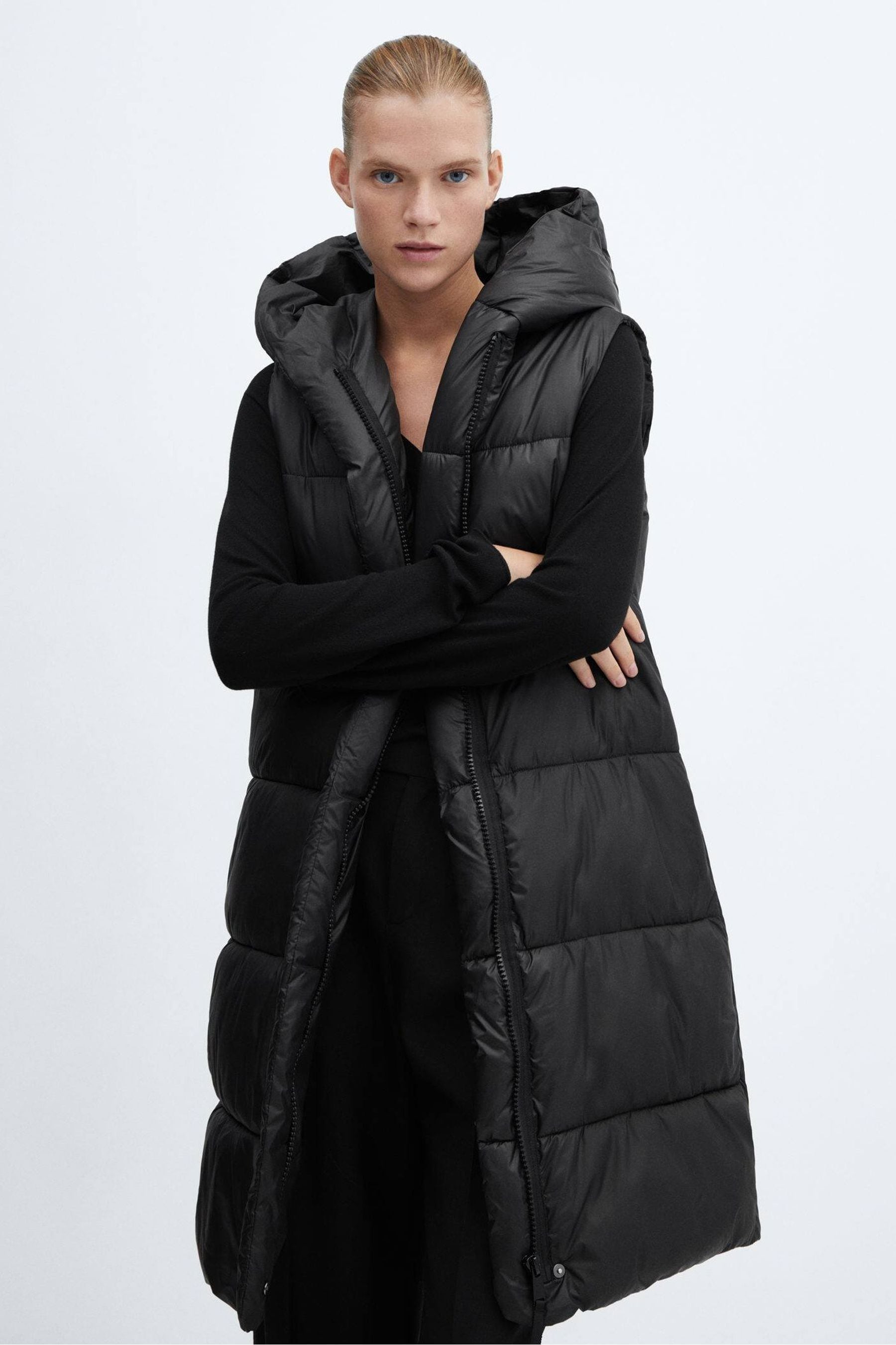 Mango longline padded jacket store