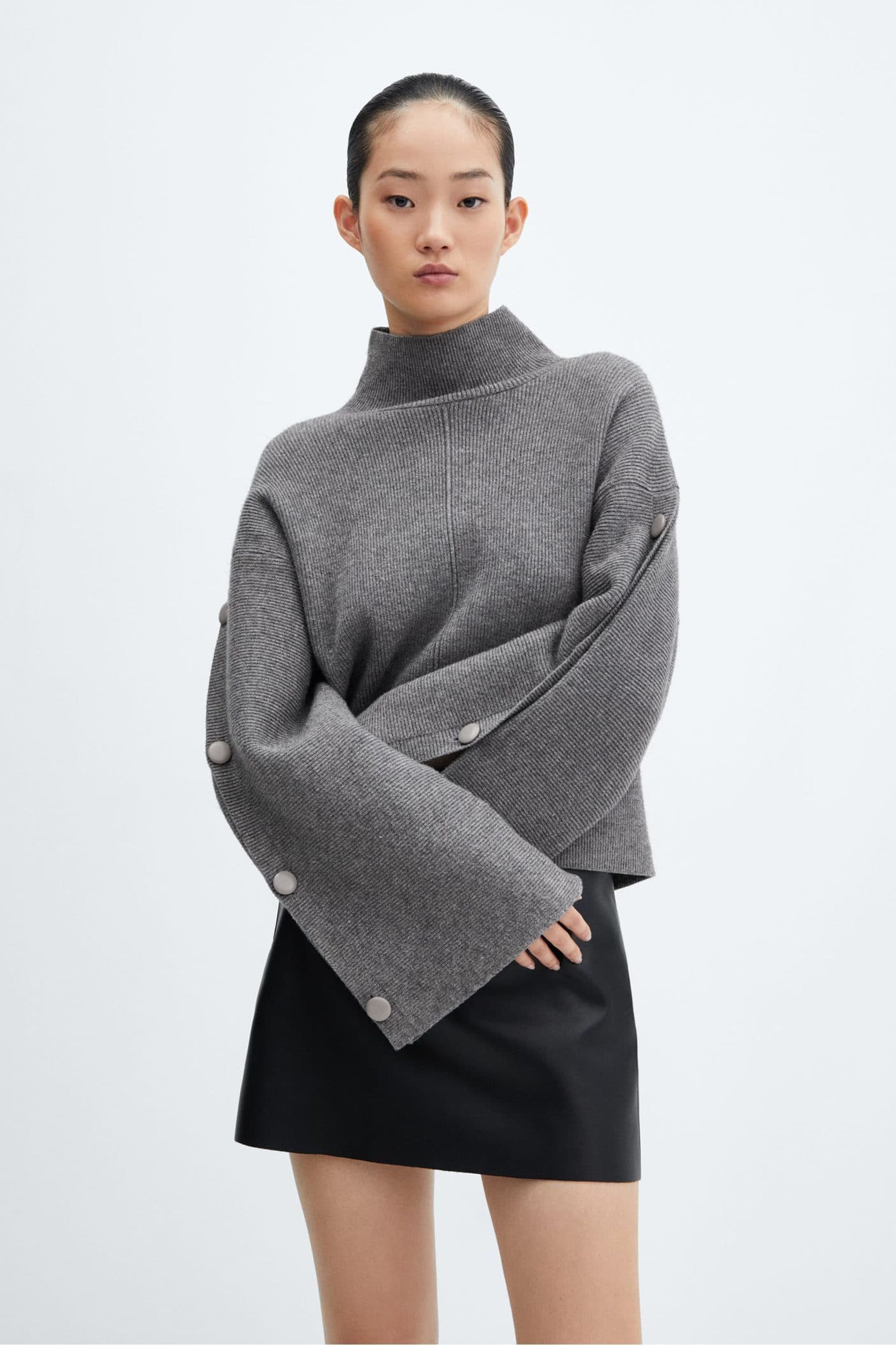 Turtleneck hot sale grey sweater