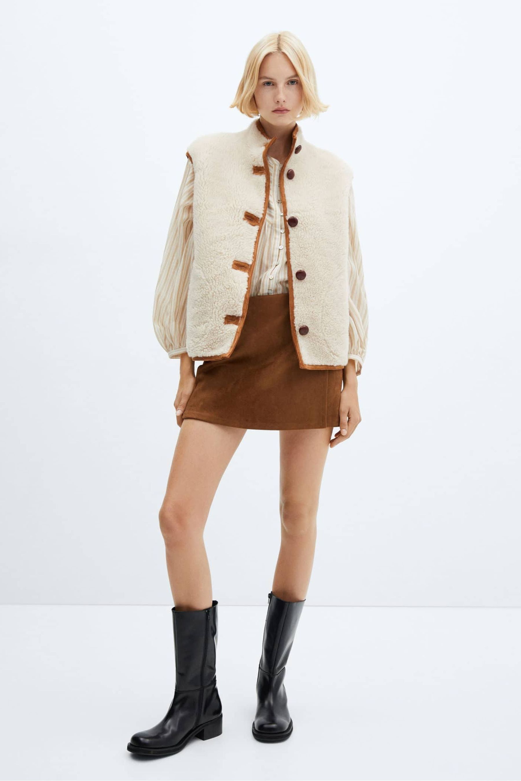 Mango gilet long deals