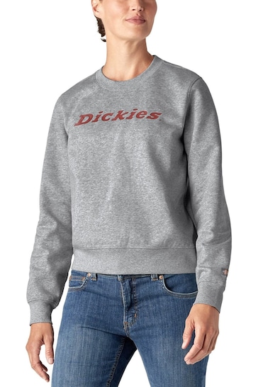 Dickies Grey Heavyweight Wordmark Crew Fleece