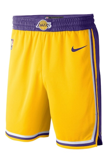 Fanatics Orange Los Angeles Lakers Icon Swingman Shorts