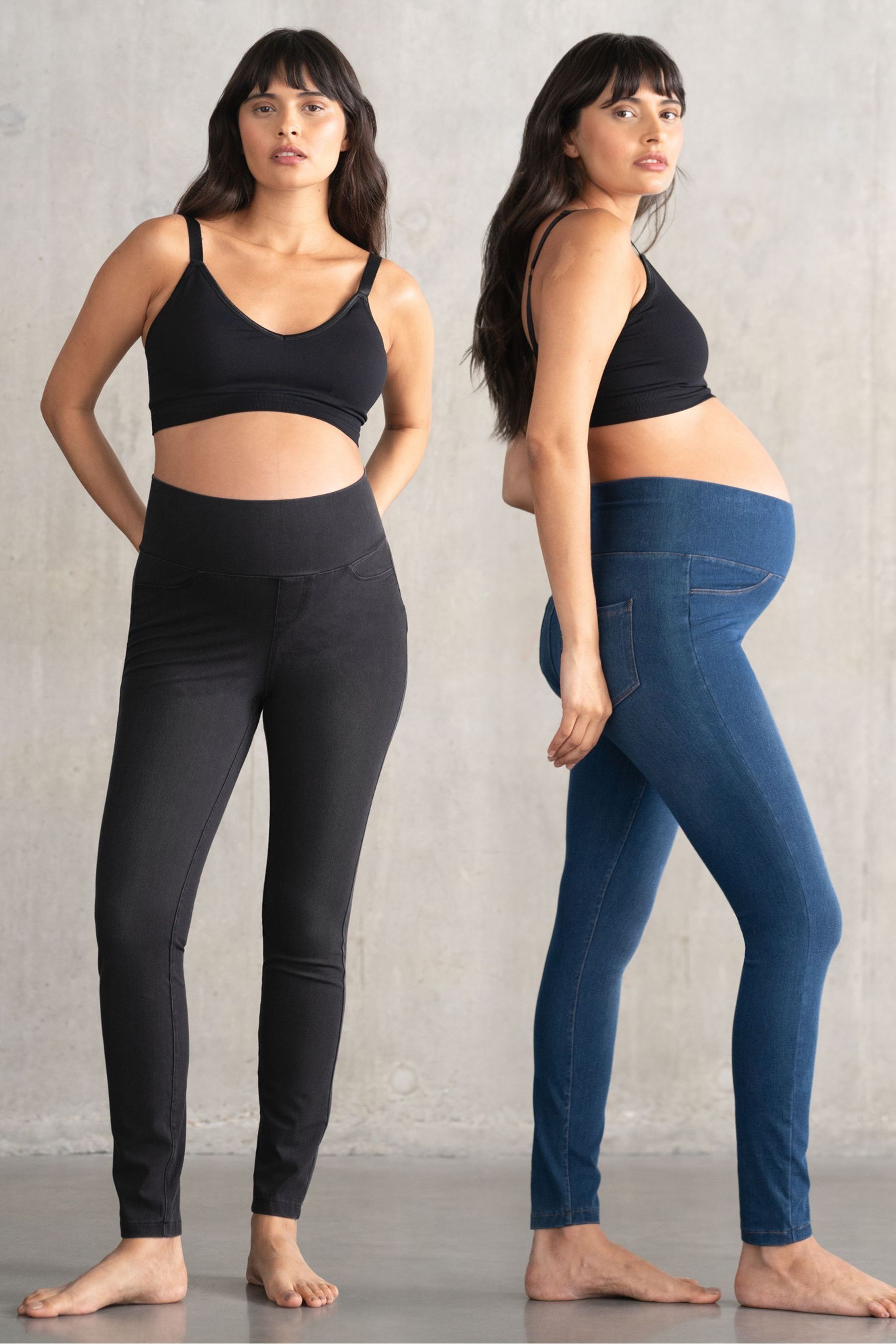 Grey maternity jeggings online