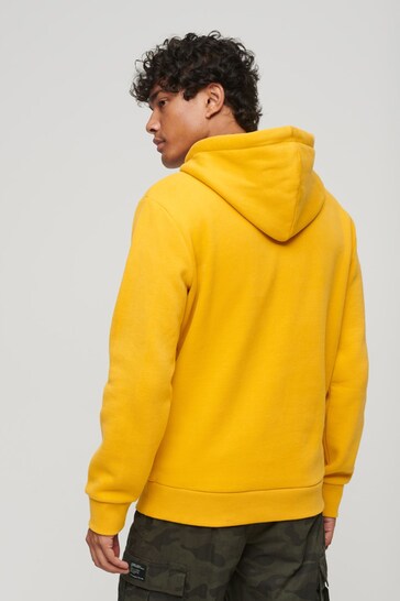 Superdry Yellow Athletic Script Graphic Hoodie