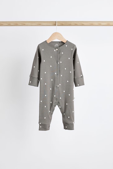 Black/Grey Baby Footless Sleepsuits 4 Pack (0mths-3yrs)