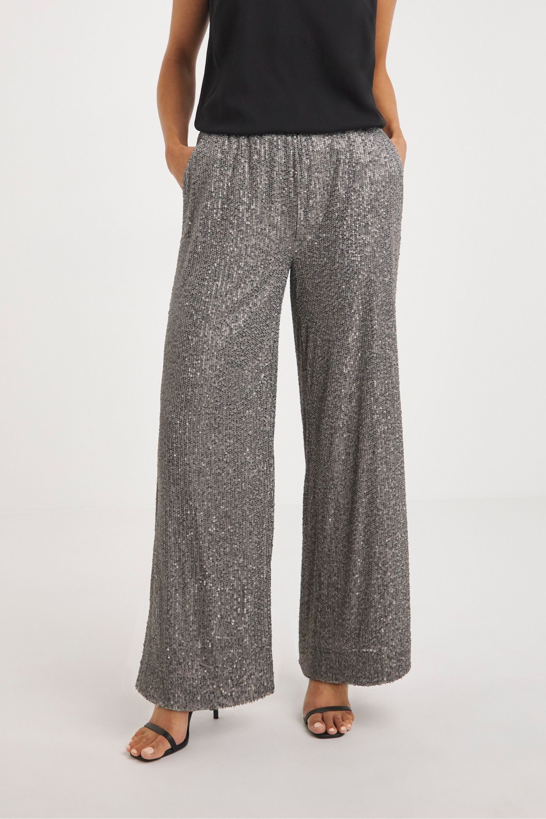 Buy TOM FORD Silver Sequin Flared Trousers - Ig280 Light Grey At 80% Off |  Editorialist