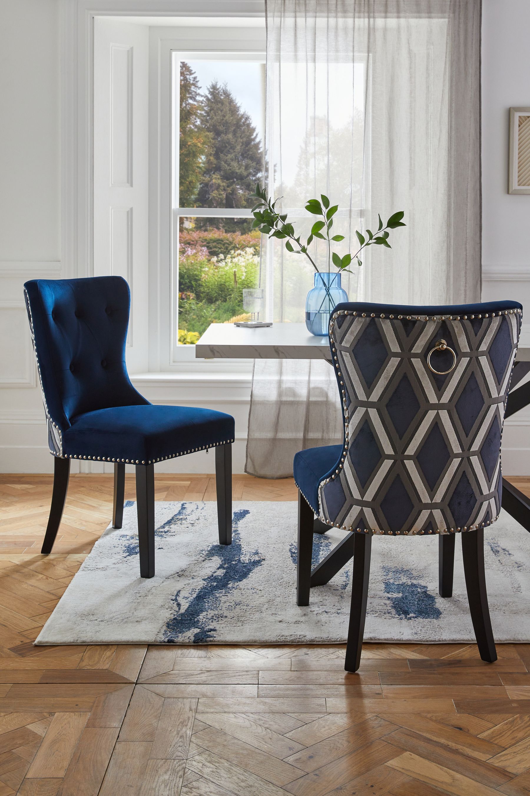 Navy dining room chairs top