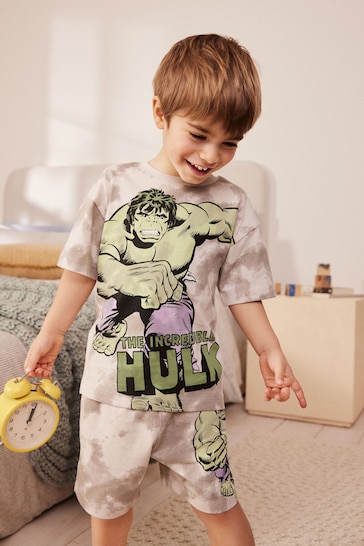 Green/Grey Incredible Hulk Short Pyjamas Single (12mths-12yrs)