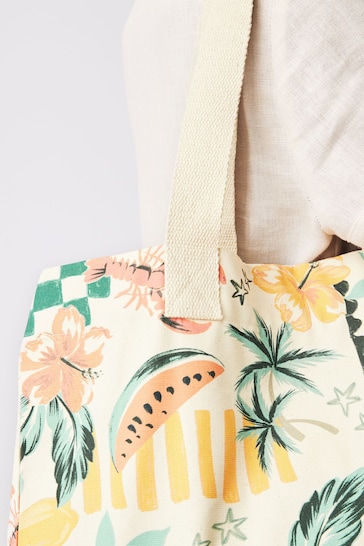 Multicolour Tropical Beach Bag