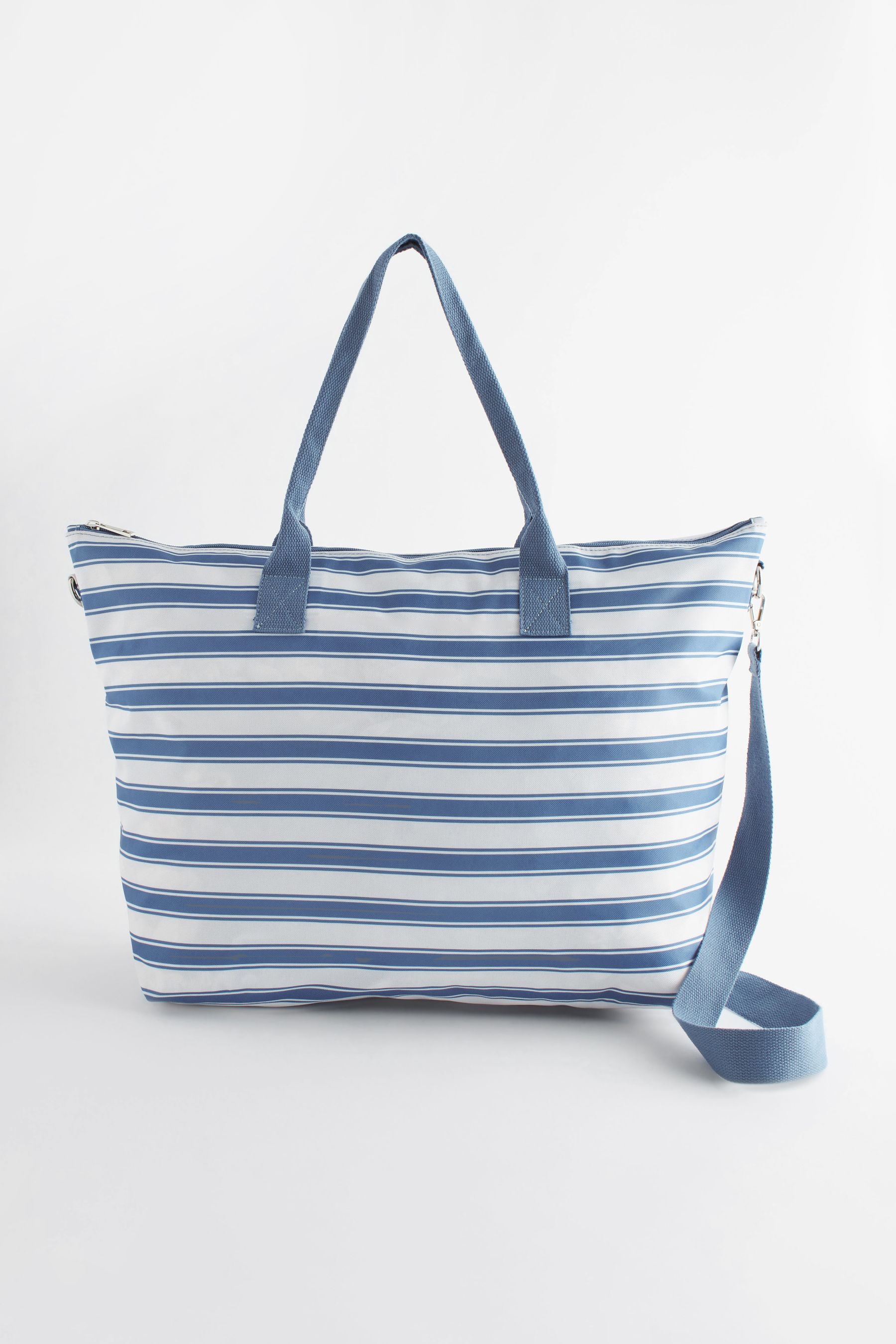Blue and white striped bag next new arrivals