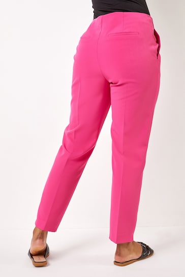 Roman Pink Petite Soft Jersey Tapered Trousers