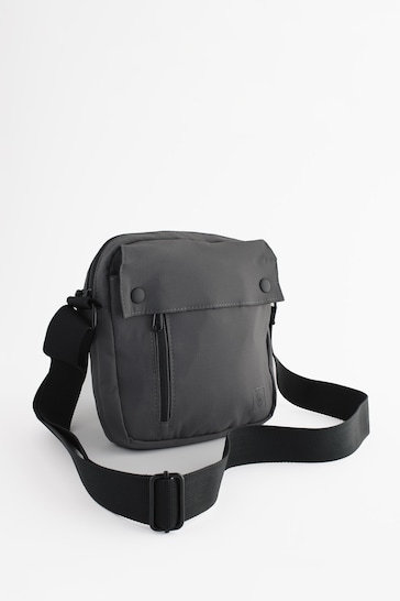 Grey Square Cross-Body Bag