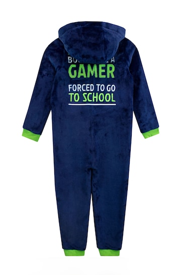 Harry Bear Blue Gaming Onesie BORN TO BE A GAMER