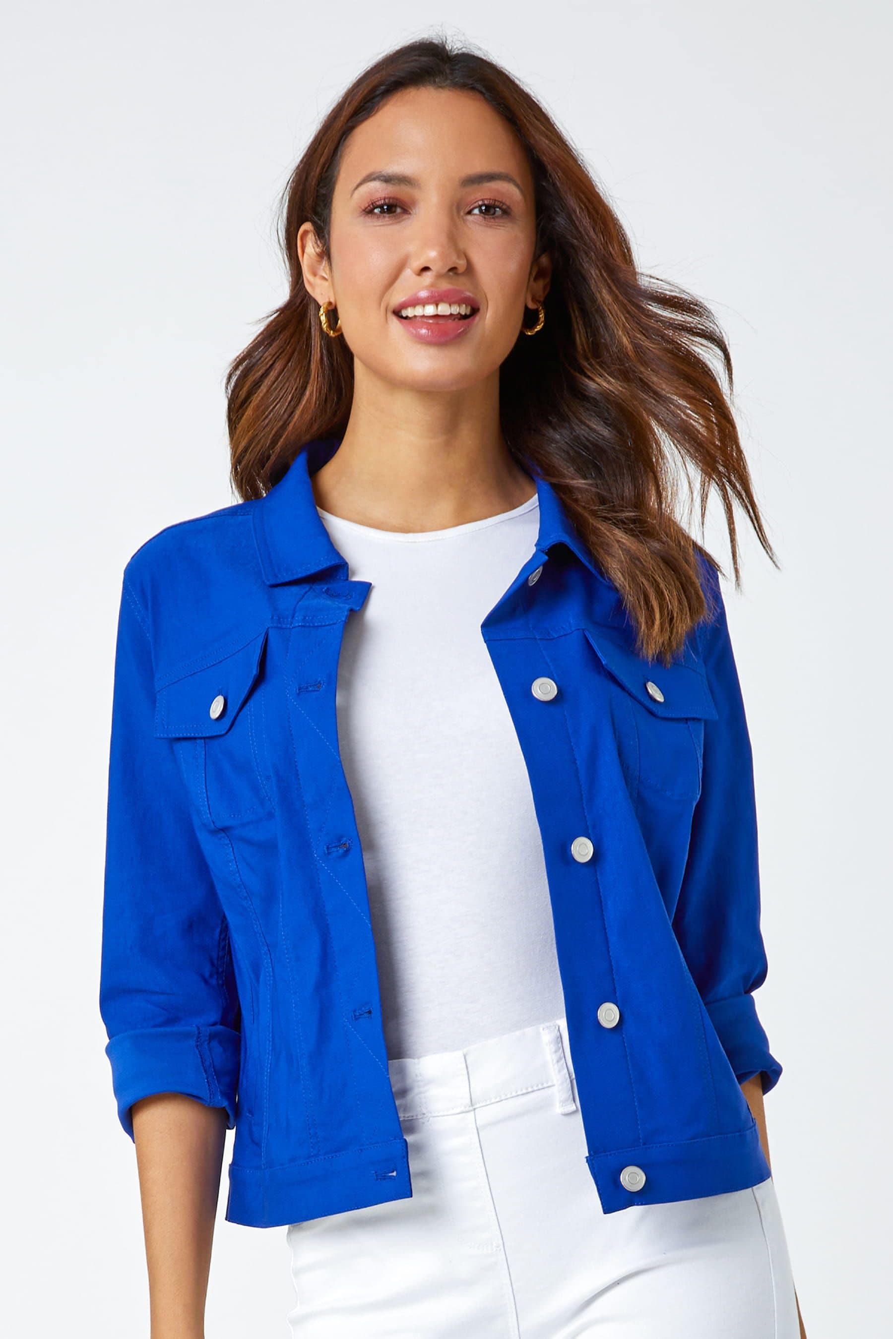 Bright blue womens jacket hot sale