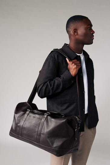 Brown Signature Leather Holdall